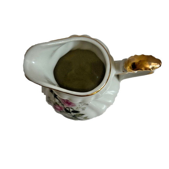 Lefton China Hand Painted Rose Pattern Cream And Sugar Lid & Handles #NE3449 - Picture 13 of 14